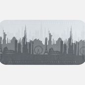 Diaqua City Desenli 35x71 cm Küvet İçi Paspas