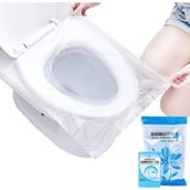 Die Grup 50'li Paket Tek Kullanımlık Hijyenik Klozet Kapağı Örtüsü, Su Geçirmez