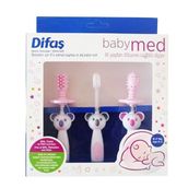 Difaş Babymed Pembe Damak Kaşıma ve Diş Bakım Seti