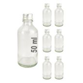 Digithome 6’lı 50 ml Gümüş Metal Kapaklı Cam Zencefil Shot Şişesi Söz Nişan Hediyelik Kolonya Şişesi C1-1-149