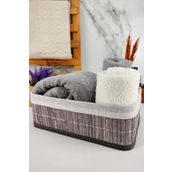Digithome CL-6006-2 C1-1-121 Bambu Orta Boy Gri 29x19x10 cm Çok Amaçlı Saklama Kutusu Düzenleyici