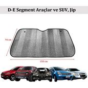 Diji Pazar Oto Araba Ön Cam Güneşlik Büyük Boy 150 x 70 cm D-E Segment Araçlar ve SUV İçin Uygun