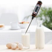 Dijital Lcd Gıda Yemek Yem Mama Süt Termometresi Batırmalı Mutfak Termometresi Sıcaklık Ölçer