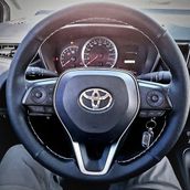 Dikişli Direksiyon Kılıfı Damarlı Siyah Deri Noktalı Deri Gri Dikişli Toyota Corolla Için
