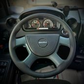 Dikişli Direksiyon Kılıfı İthal Siyah Deri Siyah Dikişli Isuzu Novo İçin