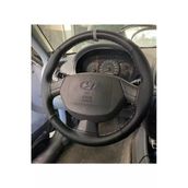 Dikişli Direksiyon Kılıfı Noktalı Damarlı Deri Gri Yüzük/ Dikişli Hyundai Admire İçin