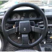 Dikişli Direksiyon Kılıfı Noktalı Deri Siyah Dikişli Reno Broadway 98 Kasa İçin
