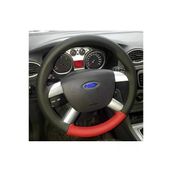 Dikişli Direksiyon Kılıfı Siyah Deri Kırmızı Deri 2 Parça Kırmızı Dikişli Ford Focus İçin