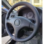 Dikişli Direksiyon Kılıfı Siyah Deri Siyah Dikişli Honda Civic İes İçin