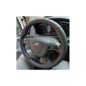 Dikişli Direksiyon Kılıfı Siyah/Noktalı Deri Siyah Dikişli Ford Focus İçin