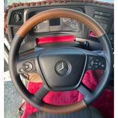 Dikişli Direksiyon Kılıfı Taba / Noktalı Deri Siyah Dikişli Mercedes Yeni Direksiyon İçin