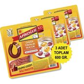 Dilimli Dana Tavalık Sucuk 200 Gr. Üçlü Paket (Toplam 600 Gr.) - 1 Adet