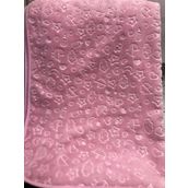Dinarsu Embos Vizon Pembe 100x120 cm Bebe Battaniyesi