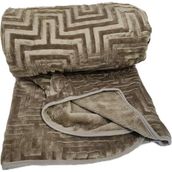 Dinarsu Romans Emboss Çift Kişilik Battaniye Kahve - 220 x 240 cm - Renkli