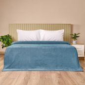 Dinarsu Sherpa İndigo 180x220 cm Çift Kişilik Battaniye