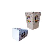 Dipak Beyaz Renk Unicron Popcorn (Mısır, Cips) Kutusu 8 Adet 8×11 Cm