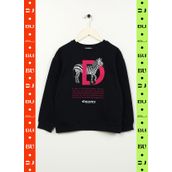 Discovery Expedition D3WG-SWT23 Baskılı Kız Çocuk Lacivert Sweatshirt