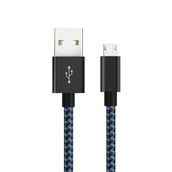 Diwu Micro USB Örgülü Yüksek Hızlı Mavi Şarj Kablosu