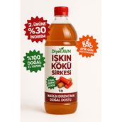 Diyet AVM 1lt 1000 ml Doğal Işkın Kökü Sirkesi Ev Yapımı Katkısız ve Organik (Uçkun, uşkun, ıçkın) Pet Şişe