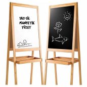 Diytoy Manyetik Çift Taraflı Ahşap Yazı Tahtası