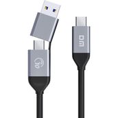 DM AD090 Usb-a / Usb-c To Type-c 35 cm Şarj Ve Data Veri Aktarım Kablosu
