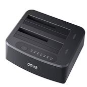 DM Çift Slotlu Offline Clone Usb 3.0 Sata 2.5-3.5 inç Hdd Ssd Dock Station Klonlama