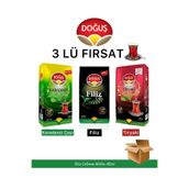 Doğuş 1 kg Karadeniz Çayı + 1 kg Filiz Çayı + 1 kg Tiryaki Çayı