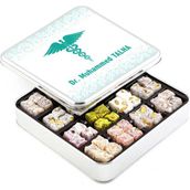 Doktora Hediye Karışık Çifte Kavrulmuş Lokum (Metal Kutu)