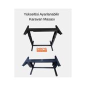 Dokya Dizayn Karavanlar Ve Tekneler İçin Katlanır Masa Ayağı 35-70Cm Siyah