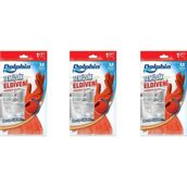 Dolphin Kırmızı Orta Boy Medium 8-8,5 3 Paket Lateks Bulaşık Temizlik Eldiveni