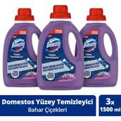 Domestos Yüzey Temizleyici Bahar Çiçekleri 1500 ml X3 - Şeffaf