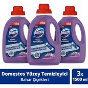 Domestos Yüzey Temizleyici Bahar Çiçekleri 3 x 1500 ml Maksimum Hijyen ve Parlaklık Sağlayan Yoğun Kıvam