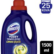 Domestos Yüzey Temizleyici Tek Ürünle Tüm Zeminlerde Maksimum Hijyen Limon Çiçeği 1500 ml 25 Kova