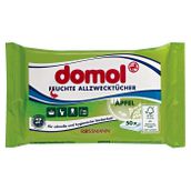 Domol Çok Amaçlı Elma Kokulu 50'li Islak Temizlik Bezi
