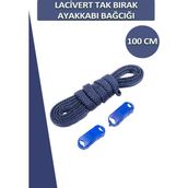 Dopar Dopar Elastik Esnek Akıllı Kilit Tak Bırak Ayakkabı Bağcığı 100 cm - Lacivert
