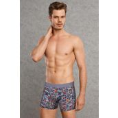 Doreanse 1816 Katalog Rengi Erkek Modal Renkli Baskılı Torbalı Normal Paça Boxer
