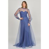 Doridorca 5923054 Indigo Kadın Abiye Elbise