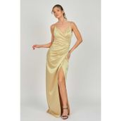 Doridorca 5924028 Gold Kadın Abiye Elbise