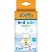 Dr. Browns DB 21601 60 ml Aslan Geniş Ağız Anti-Kolik Options+ Desenli Cam Biberon