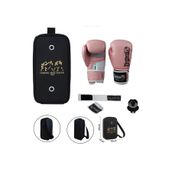 Dragondo Dragon Favela Kadın Pembe Boks Eldiveni Seti Bandaj Dişlik Taşıma Çanta Kick Boks Muay Thai 4’lü Set