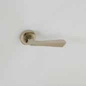 Dreamax Foça Rozetli Saten-Nikel Wc Kapı Kolu