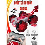 Drift Yapan Uzaktan Kumandalı Araba-Buhar,ışık,ses,typec ŞARJ,360°DÖNÜŞ,FULL Fonksiyon - Kırmızı