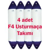 DRT 4plus 4 Adet F4 Mavi/beyaz Tekne Usturmaça Takımı (21X104)