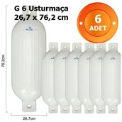 Drt G-6 Beyaz Tekne Usturmaçası 6'lı Set (26,7 x 76,2 Cm)
