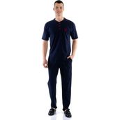 D's Damat 02000 Kısa Kol 3'lü Erkek Pijama Takımı - Lacivert