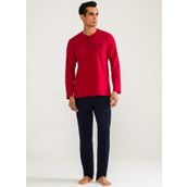Ds Damat Bordo Erkek Pijama Takımı DS1005