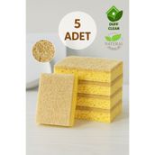DUFF CLEAN 5 Adet Lifli Düz Bulaşık Süngeri – Özel Dokulu Dayanıklı Pinterest Mutfak Temizlik Süngeri Set
