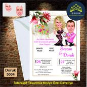 Düğün Davetiyesi Kişiye Özel 5004