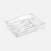 Dünya Plastik 33.6x27x4.8 cm Şeffaf 5 Bölmeli Çekmece İçi Kaşıklık