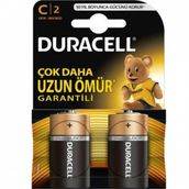 Duracell Alkalin C 2'li Orta Boy Pil
